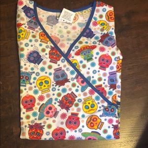 Halloween Scrub Top💀